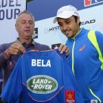 Johan Cruyff y Fernando Belasteguin en el Estrella Damm Barcelona Open