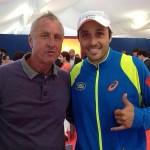 Johan Cruyff y Fernando Belasteguín en el Estrella Damm Barcelona Open