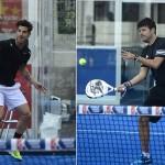 Aitor Ocio och Pablo López spelar paddeltennis på Mutua Madrid Open