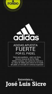 Adidas-annons i Top Padel 360