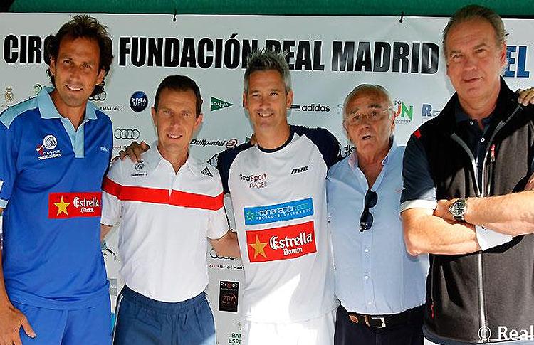 Butragueño, Auguste, Lamperti y Osborne, en el Circuito Fundación Real Madrid