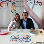 Javier Salinas, CEO de OchoPádel, y Nela Brito