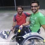 Javi López no tarda en poner en acción su nueva silla de Pádel Adaptado Javi López en su nueva Silla de Pádel Adaptado