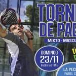 Cartel del Torneo de A Tope de Pádel en La Pecera