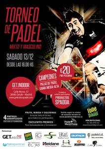 Cartel Torneo A Tope de Pádel en GET Indoor