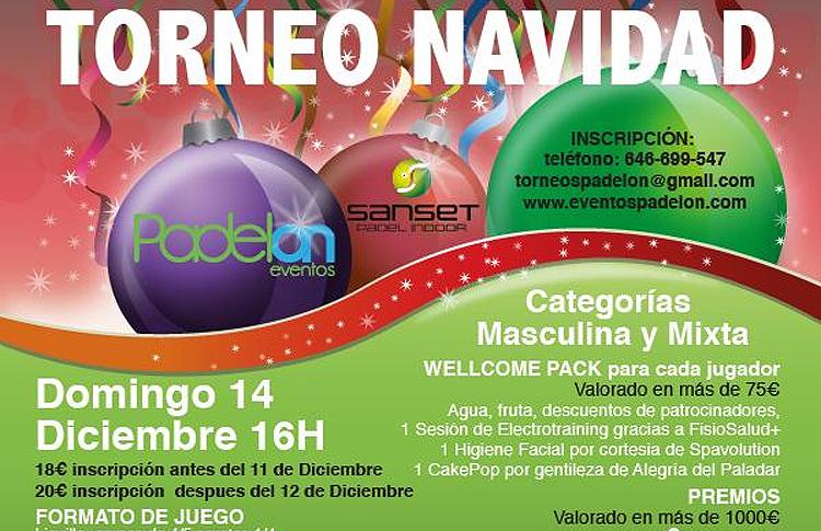 Poster Weihnachtsturnier von Padelon in Sanset Padel Indoor organisiert