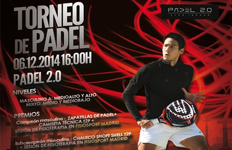 Cartel del Torneo Time2Pádel en el Club Padel 2.0.