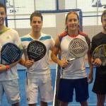 Michel Salgado y Fernando Alonso juegan al pádel en Dubai