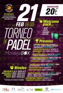 Poster of the Tournament that Time2Pádel will organize in Moraleja Box