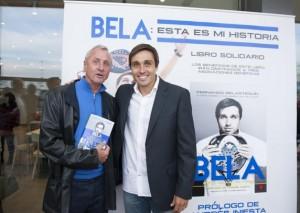Johan Cruyff y Fernando Belasteguín, en el Club Stars Pádel