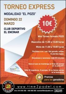 Torneo Expréss che sarà organizzato da Time2Pádel in El Encinar