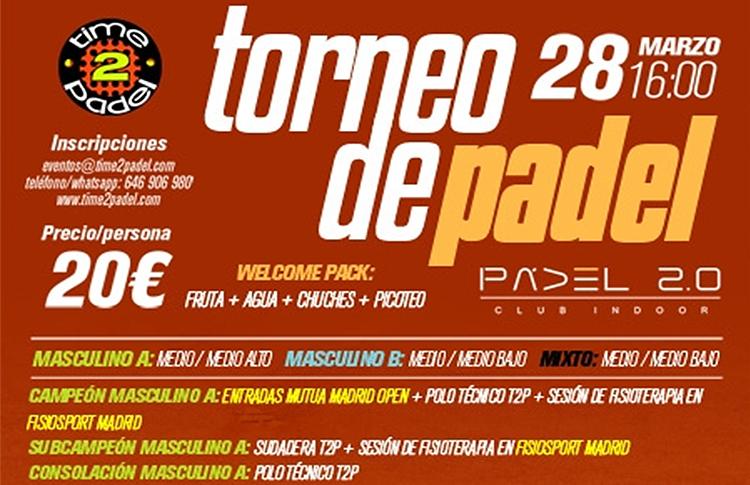 Padel 2 の Time2.0Pádel トーナメント