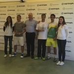 Sergio Alba en la entrega de premios del último torneo organizado en Pádel Cabanillas Golf