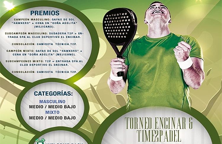 Manifesto del Torneo Time2Pádel a El Encinar