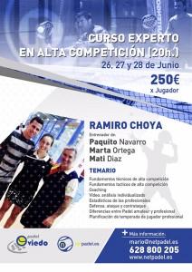 Corso di alta competizione per esperti tenuto da Ramiro Choya a Pádel Oviedo