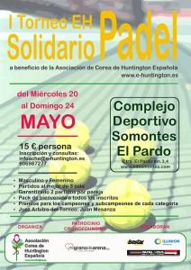 Manifesto del torneo di beneficenza I Padel Ache - CD Somontes