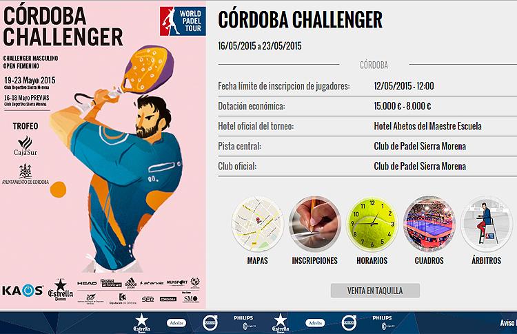 Alla korsningar och scheman för Córdoba Challenger