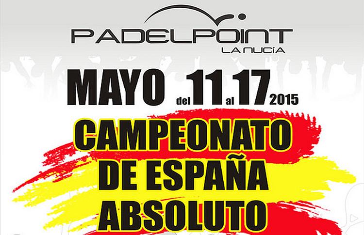 第XNUMX回絶対スペイン・パデル選手権のポスター