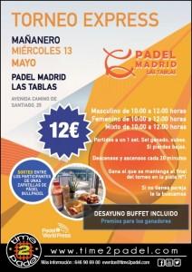 Torneo Expréss de Time2Pádel en Pádel Madrid Las Tablas
