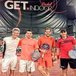 Cuatro grandes estrellas midieron sus fuerzas en un duelo de titanes en GET Indoor Pádel Juan Martín Díaz-Juani Mieres juegan contra Tito Allemandi-Miguel Lamperti