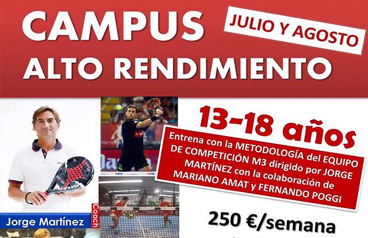 Cartel del Campus de Verano de Alto Rendimieto organizado por M3