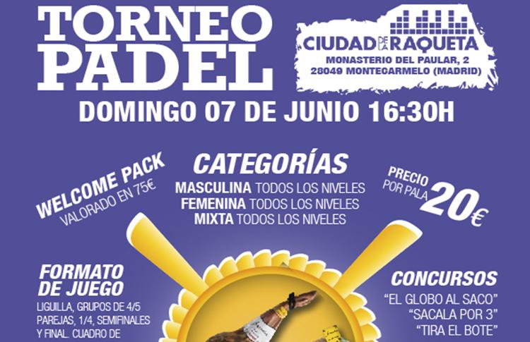 Cartaz do Torneio Padelon em Ciudad de la Raqueta