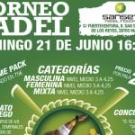 Cartel del torneo que Padelon organiza en Sanset Pádel