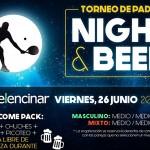 Cartel del Torneo Noctuno de Time2Pádel en El Encinar