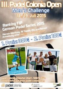 Affiche du tournoi à jouer à Cologne (Allemagne), avec le soutien du FIP