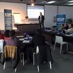 Alumnos en las primeras clases de EGIP, el I Expert en Gestión de Instalaciones de Pádel