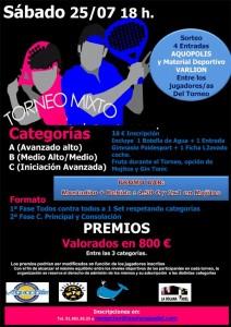 Poster van het Mixed Tournament dat La Solana op 25 juli organiseert