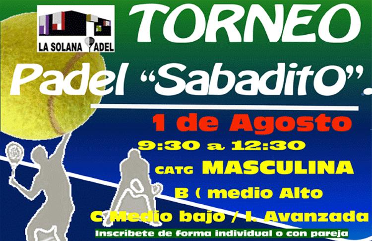 Affiche pour le tournoi 'Sabadito' à La Solana