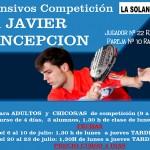 Affisch för de intensiva tävlingskurser som undervisas av Javier Concepción i La Solana