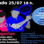 Cartaz do Torneio Misto que La Solana organizará no 25 de julho