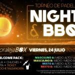 Cartel del Torneo Nocturno que Time2Pádel organizará en Moraleja Box