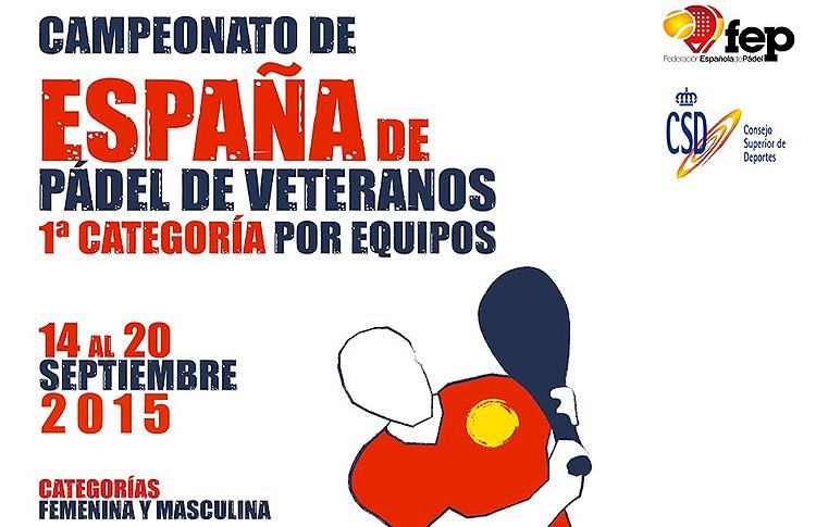 Affisch för det spanska mästerskapet för 1:a kategori veteranlag