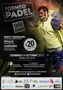 Poster of the Match To Tope of Paddle that will be disputed in Pozuelo Pádel Club