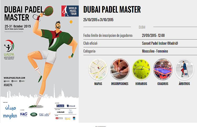 A prévia espanhola do mestre de Dubai Padel começa