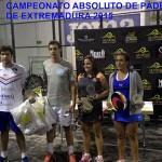 Vencedores del Campeonato de Pádel de Extremadura 2015