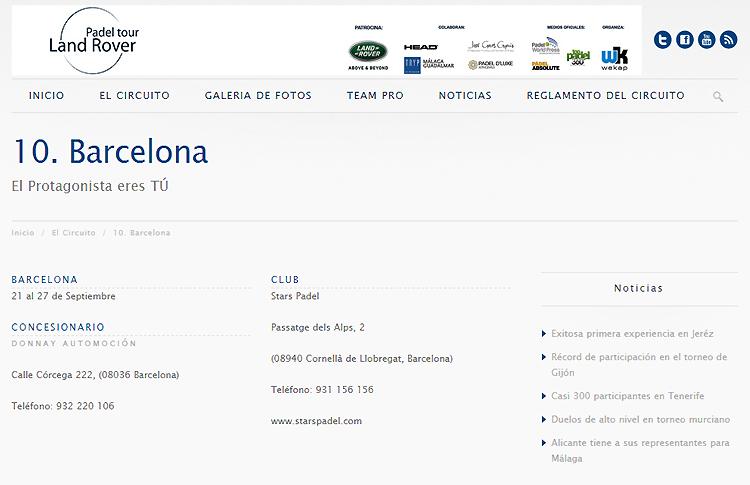 Land Rover Pàdel Tour, a punt per recalar a Barcelona