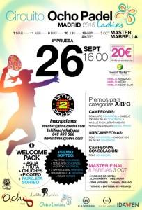 El Circuito Ocho Pádel Ladies cierra su Fase Regular en Sanset Pádel 1 Cartel de la próxima prueba del Circuito Ocho Pádel Ladies Madrid - Time2Pádel