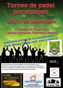 Affisch för Padelturneringen för lag i La Solana