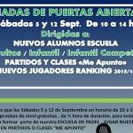 La Solana, un club siempre dispuesto a abrir sus puertas Cartel de las Jornadas de Puertas Abiertas de La Solana