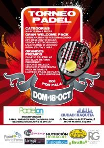 Cartaz do Torneio que Padelon irá organizar na Cidade da Raquete