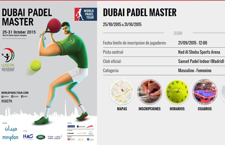 Todas as travessias e horários do Dubai Padel Master