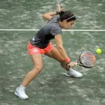 Eli Amatriain, en acción en el Galicia Open