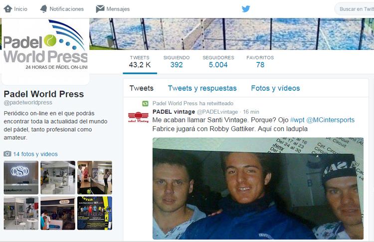 Padel World Press llega a los 5.000 seguidores en Twitter