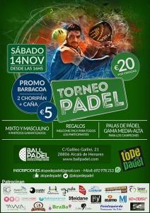 Cartel del Torneo de A Tope de Pádel en las pistas de BallPádel