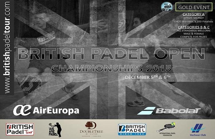 Cartel del British Padel Open Championship 2015