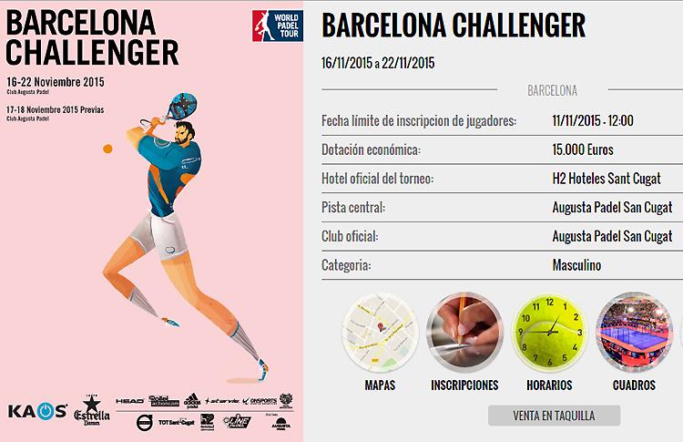 Alla korsningar och scheman för Barcelona Challenger